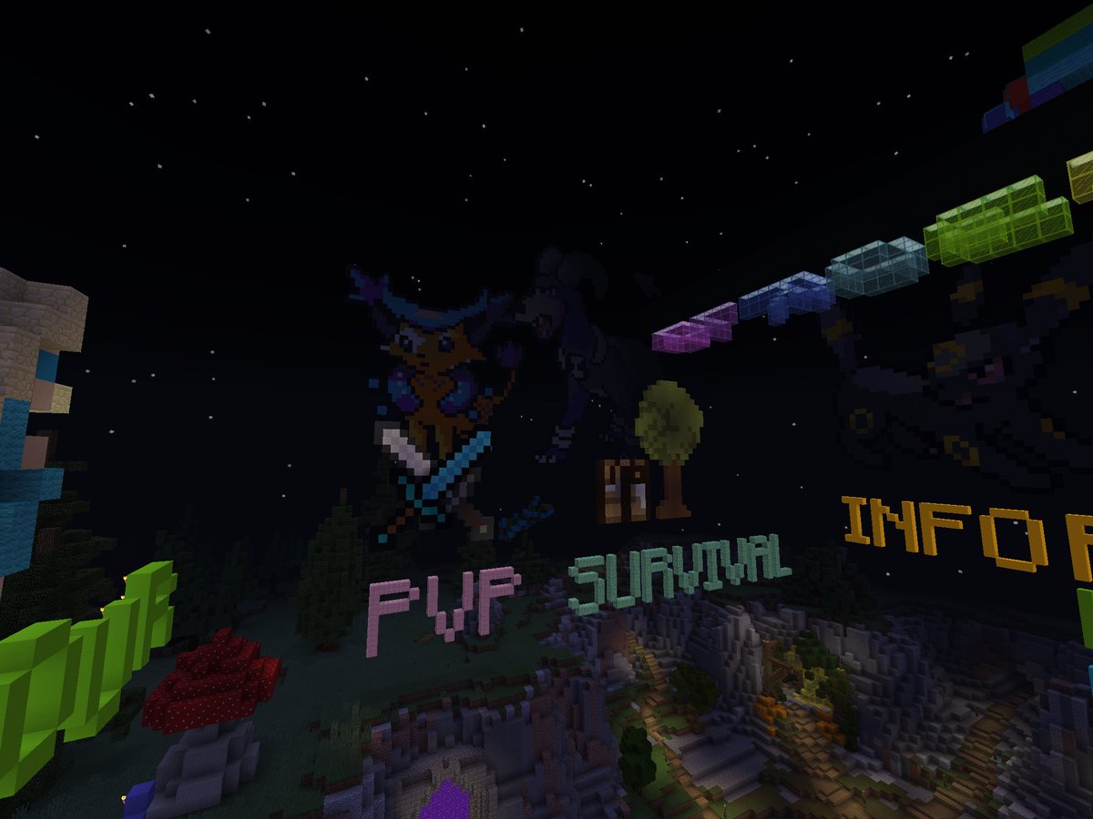 FunworldMCPE's tweet photo. Hello people! FW had a update 

funworld main spawn had a change up! it’s looking fresh as ever and now we have Skywars and matches (1vs1) please continue voting at: https://t.co/4KlAAOJjg8
Also here are some other minor updates :)!
°New Vote Roles
°New Vote Items
Thx you! 👋 https://t.co/qKbiY9PM5b
