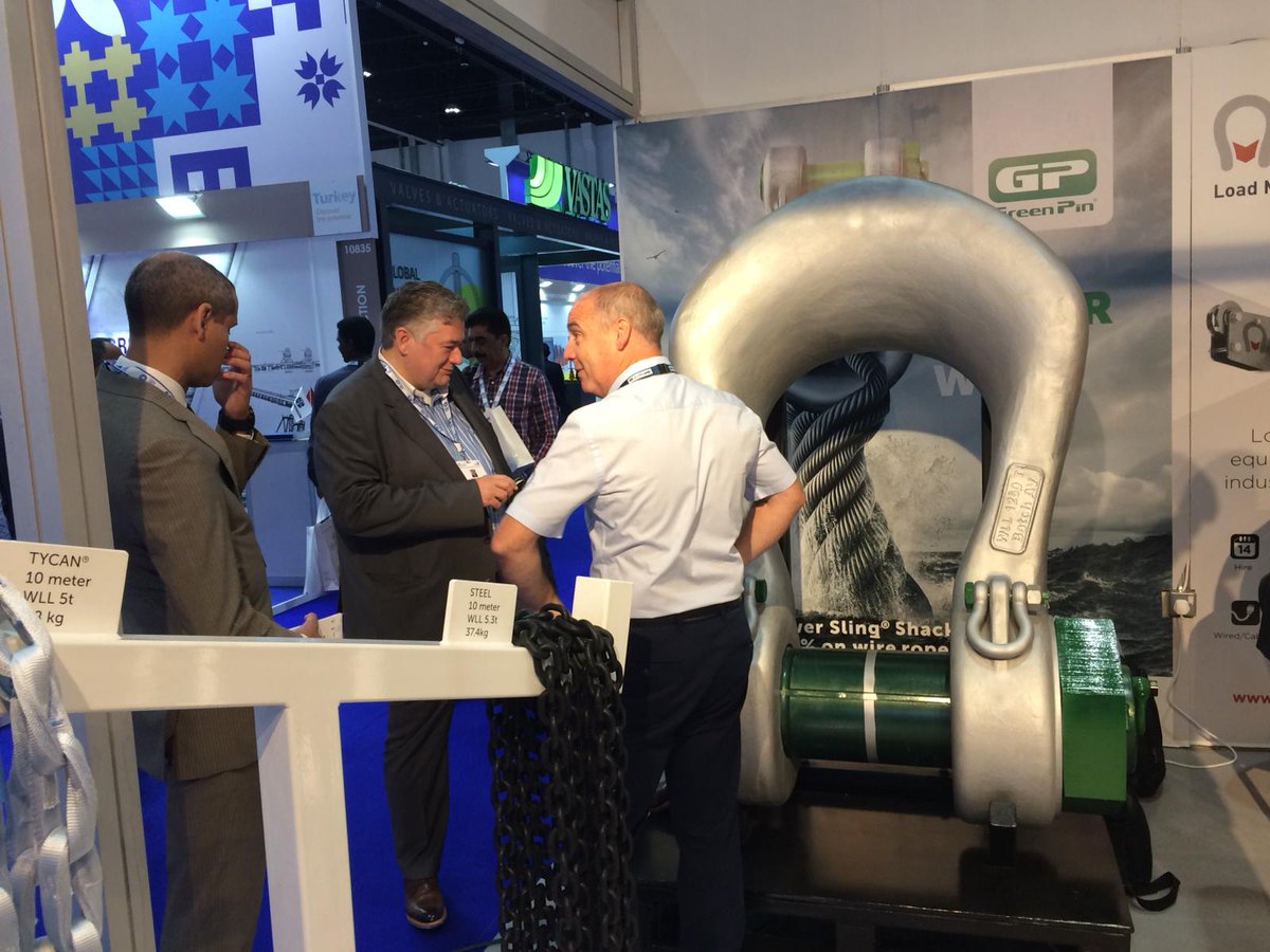 loadshackle's tweet photo. #ADIPEC2018 #LIFTEK #LMS Great interest in the 1250Te Load Pin Shackle. Day 2 of the show call in and see Kirk and Millar #Stand10735 #Hall10 https://t.co/vpgaC06wFi