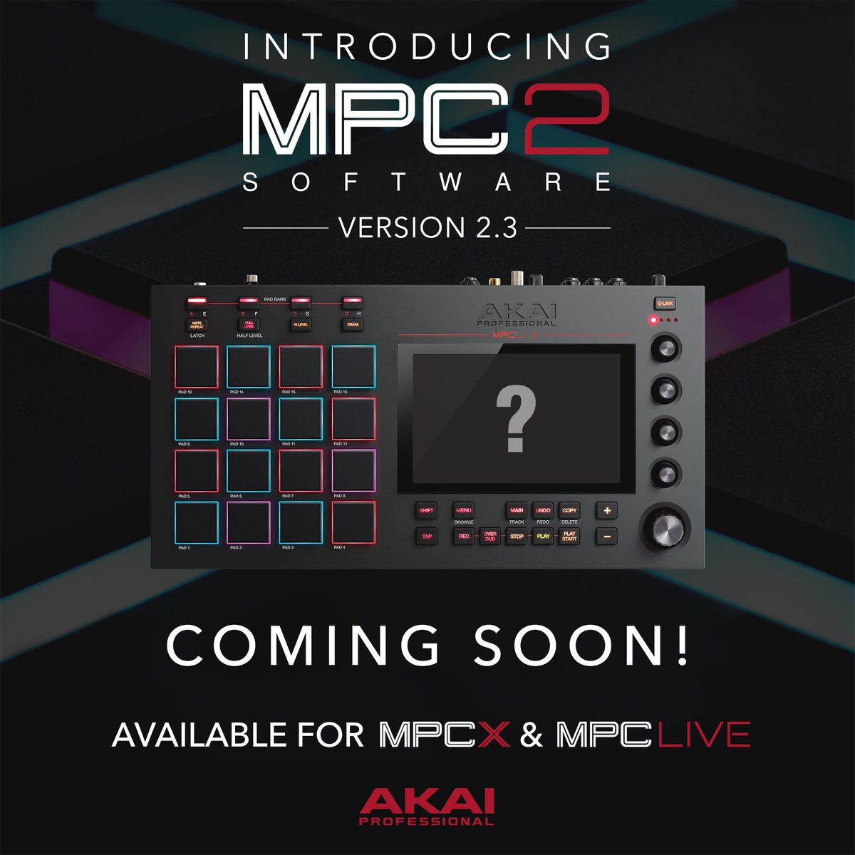 Akai_Pro's tweet image. Stay tuned - our largest ever update for MPC X, LIVE and MPC 2.0 Software is coming soon!
