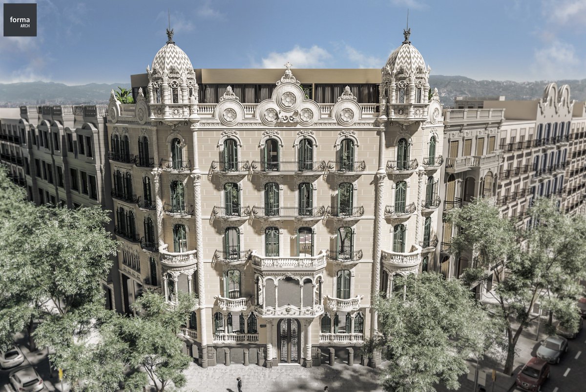 FormaDisseny's tweet photo. El equipo de #formaARCH ha realizado la #visualizacionarquitectonica de la Casa Llorenç, en la calle Còrsega de #Barcelona. 😊🏡
Se trata de un edificio modernista que fue construido entre 1904 y 1907 por el arquitecto Josep Pérez i Terraza. https://t.co/GQDKkfUHDX