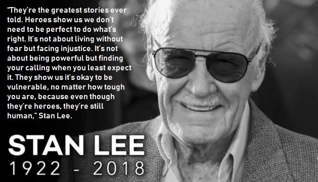 Sheryn79's tweet image. #RIP @TheRealStanLee. The creator, the hero and the legend. You'll be missed.