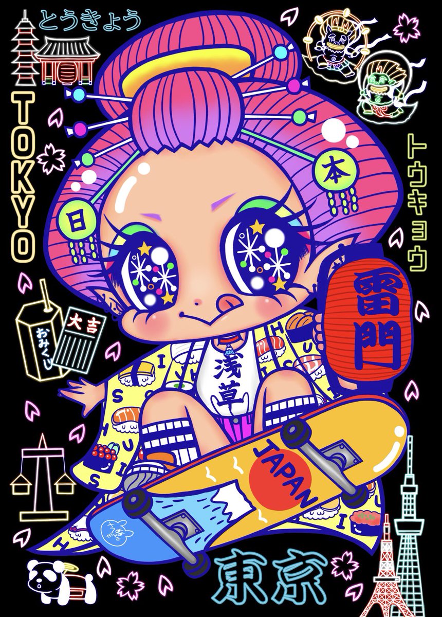 ナベユカちゃん 派手popｲﾗｽﾄﾚ ﾀ En Twitter 派手popでおめめキラキラの イラスト描いてます お寿司大好きです よろしくお願いしまっっす 私を布教して
