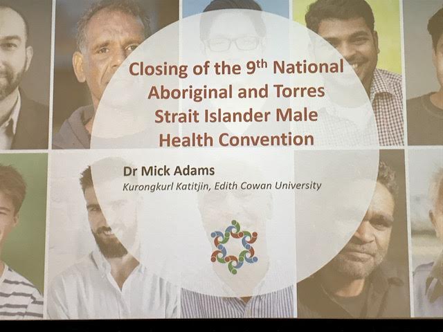 Dr Mick Adams closes the 9th National Aboriginal & Torres Strait Islander Male Health Convention.

'For us the the Aboriginal blokes who come here [#MensHealthGathering] we've been pushing our barrows for a long time and we try and make every step count' #NMHG2018 #MaleHealth
