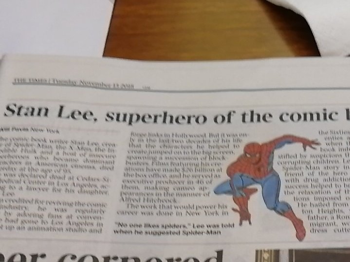 RIP Stan Lee who was told "No one likes spiders", just goes to show if you follow your passion and do it well, people will change their minds.