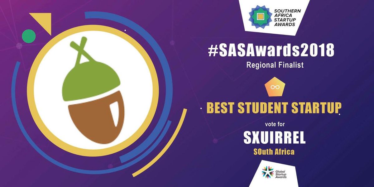 Sxuirrel App has been nominated to represent our country at the Southern Africa Startup Awards 2018. We need your vote to bring it home! 🏆 #AfricaIsReady #scurry 

Regional voting is now open:
Simply click on the link below, search Sxuirrel and VOTE! bit.ly/2QvyedJ