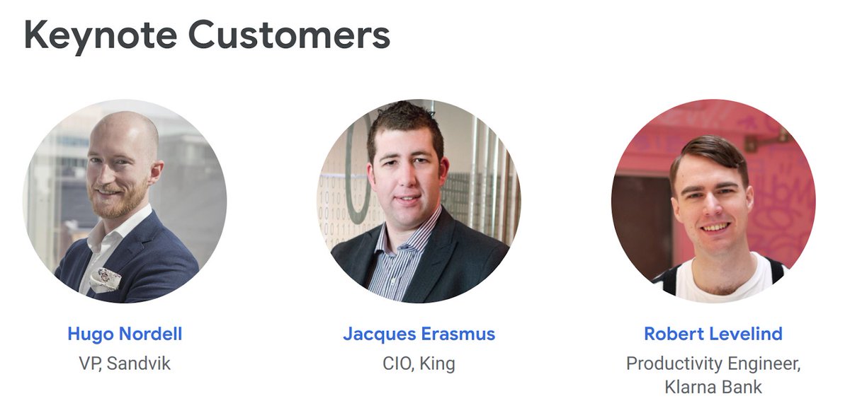 petermolander's tweet image. Really looking forward to Google Cloud Summit, here in Stockholm today!
List of Keynote speakers, including Customers: buff.ly/2zMjyQp #GoogleCloud #GoogleCloudSummit @GoogleCloudNord #GoogleCloudNord
