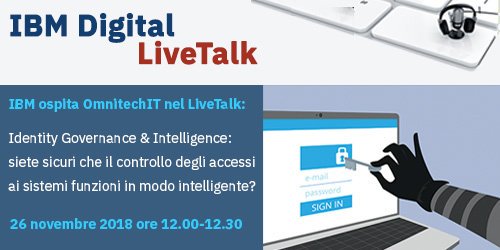 omnitechit's tweet image. Siete sicuri che il controllo degli accessi e delle identità funzioni in modo intelligente? Approfondiremo un caso reale. Per partecipare al #OmnitechIT @IBMItalia #Livetalk : ibm.biz/identity_gover… … #datasecurity #identitytheft #identityfraud #cyberdefense #IdentityGovernance