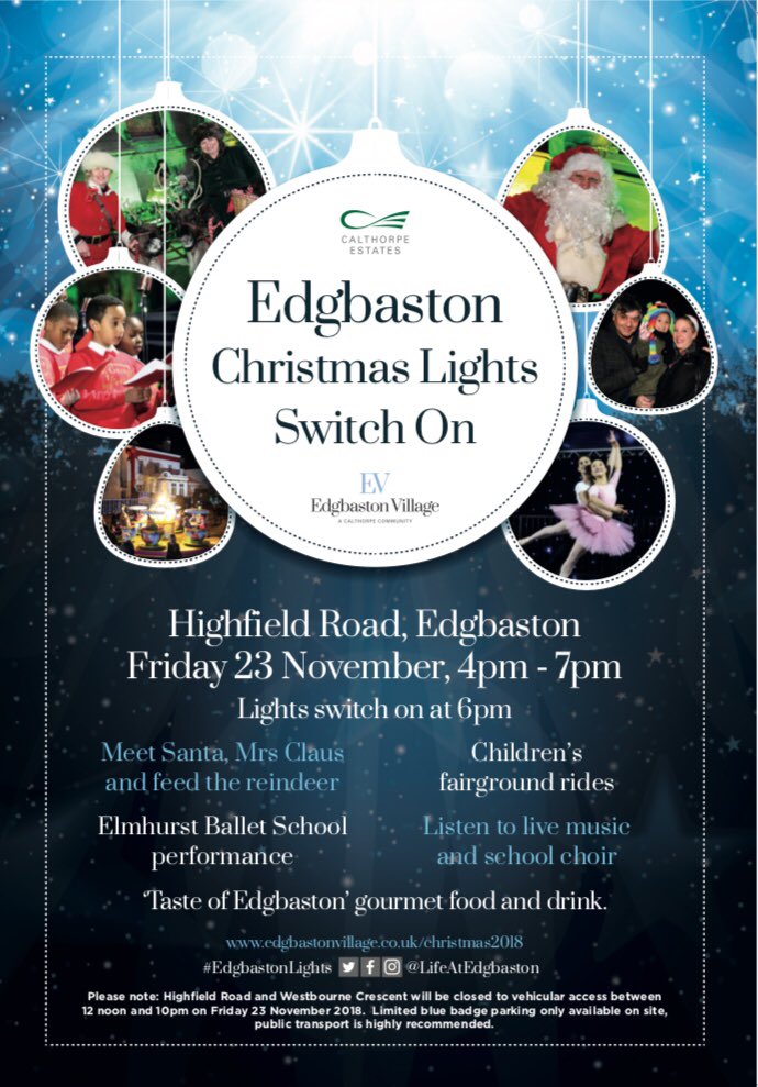 jacquegraham3's tweet photo. Will you be there?
Edgbaston Christmas lights switch on #edgbaston #edgbastonvillage #christmas #lights #switch #on #friday #23rd #november #starts #4pm https://t.co/HptrFykkbm