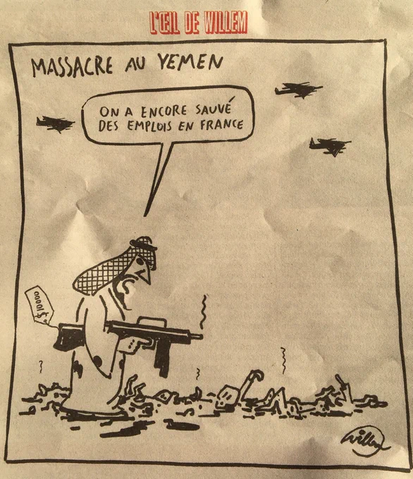 Willem dans Libération. Yemen - ventes d'armes 