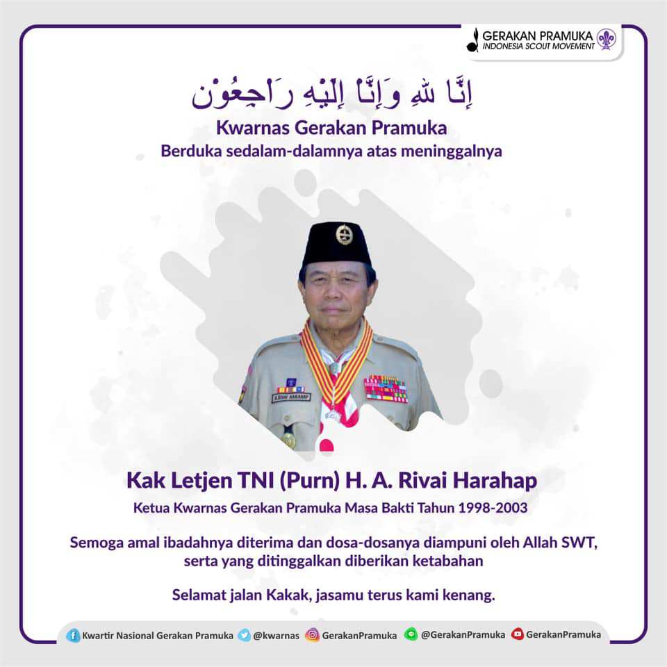 Rivai Harahap (Ka Kwarnas periode 1998 – 2003) pramukapos.com/wahyu/rivai-ha…