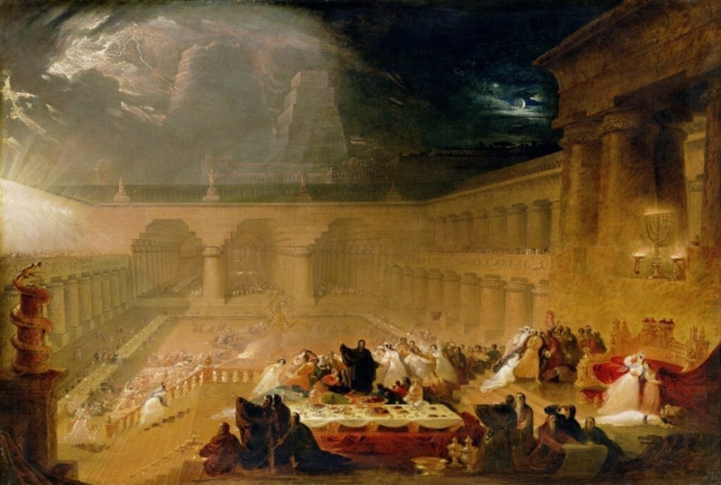 MichaelSadgrove's tweet image. This morning’s reading: Belshazzar’s Feast (Daniel 5). The painter, John Martin, was born in Haydon Bridge. #cLectio