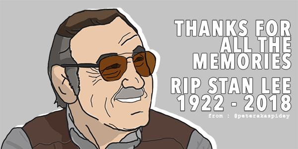 I appreciate the things you do. So big thanks for filling my childhood with good memories. I wish you have a good life in heaven. You are always my LEGEND.

"With great power comes great responsibility" Thank you for created Spider-Man &amp; ETC.

-From <a href="/peterakaspidey/">🕸</a> #RIPStanLee 🎗️