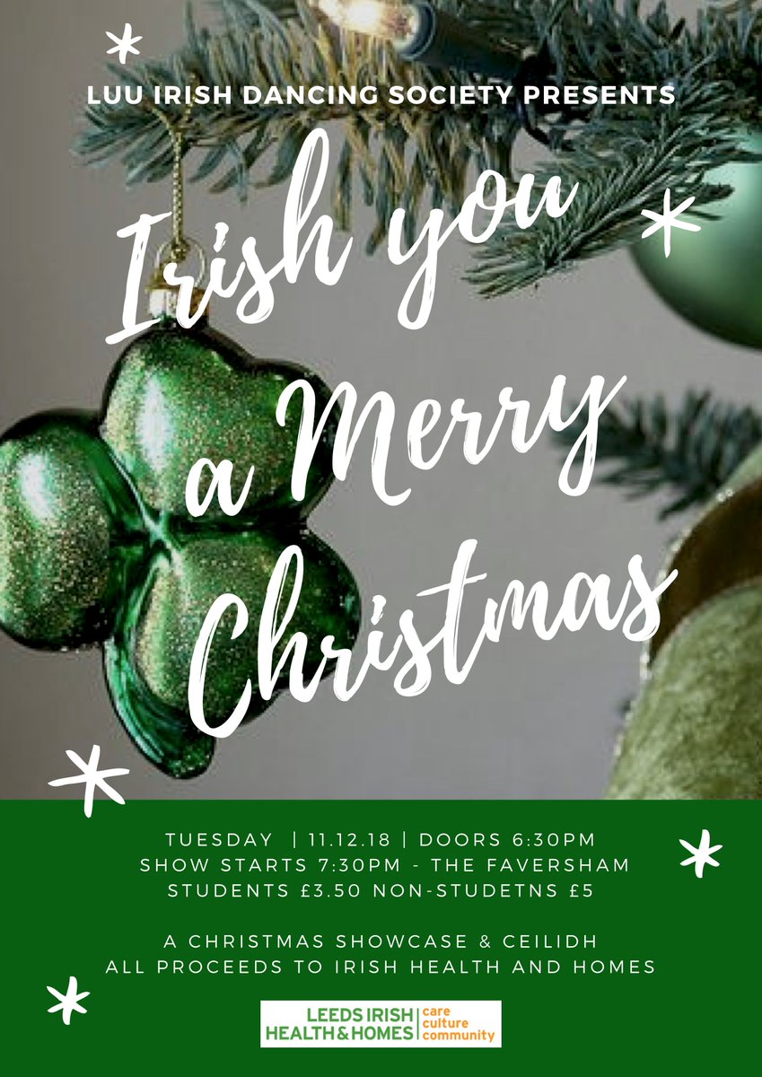 LUUIrishDancing's tweet image. Tickets go on sale in classes today for our first Christmas Show and Ceilidh! We're so excited to show you what we've been working on!! 
£3.50 for Students, £5 for Non-Students!
