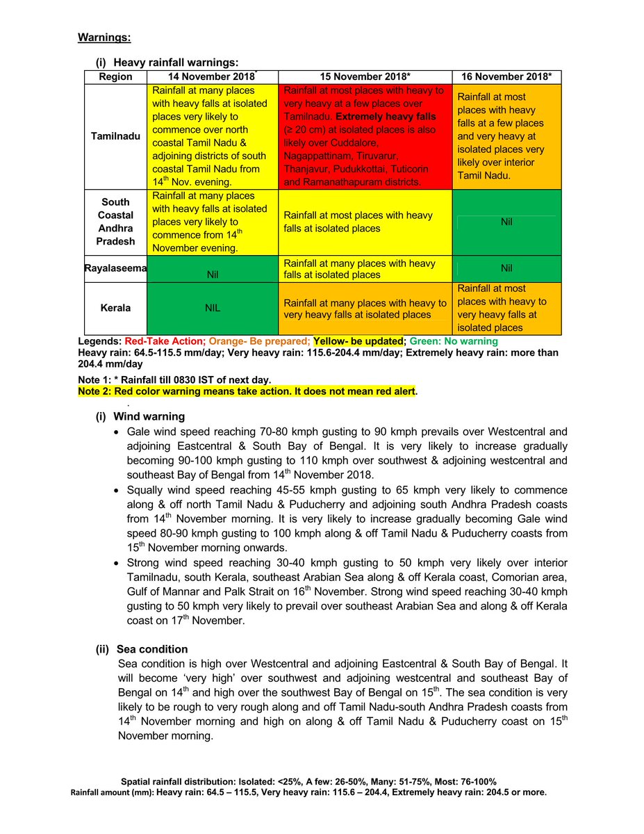 tnsdma's tweet image. IMD Bulletin No. 23 - Cyclone alert for TamilNadu and the probable landfall between Pamban and Cuddalore on the forenoon of 15th Nov&apos;18 #CycloneGaja
Share as much as possible