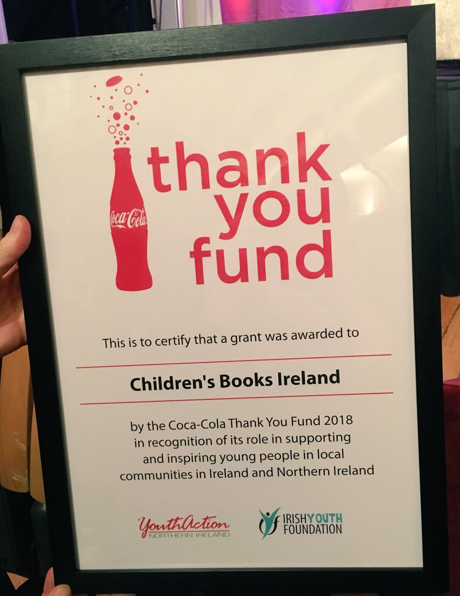 Brilliant news! We’ve been awarded €10,000 from the @cocacolaie #ThankYouFund to bring libraries and Patrons of reading to teenagers in Family Hubs in collaboration with @KidsBooksIrel #Zeminar Exciting times ahead📚📚📚