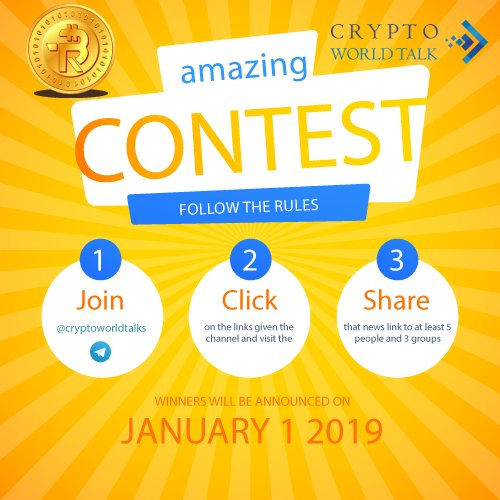 Socialbitether's tweet image. Get a #chance to #win 100,000 $BTR!  
1) Join t.me/cryptoworldtal… read the pinned message for rules
2) Click on the links given the channel and visit the website 
3) Share that news link to at least 5 people and 3 groups 
Winner will be announced on 1st Jan 2019.
#Bitether