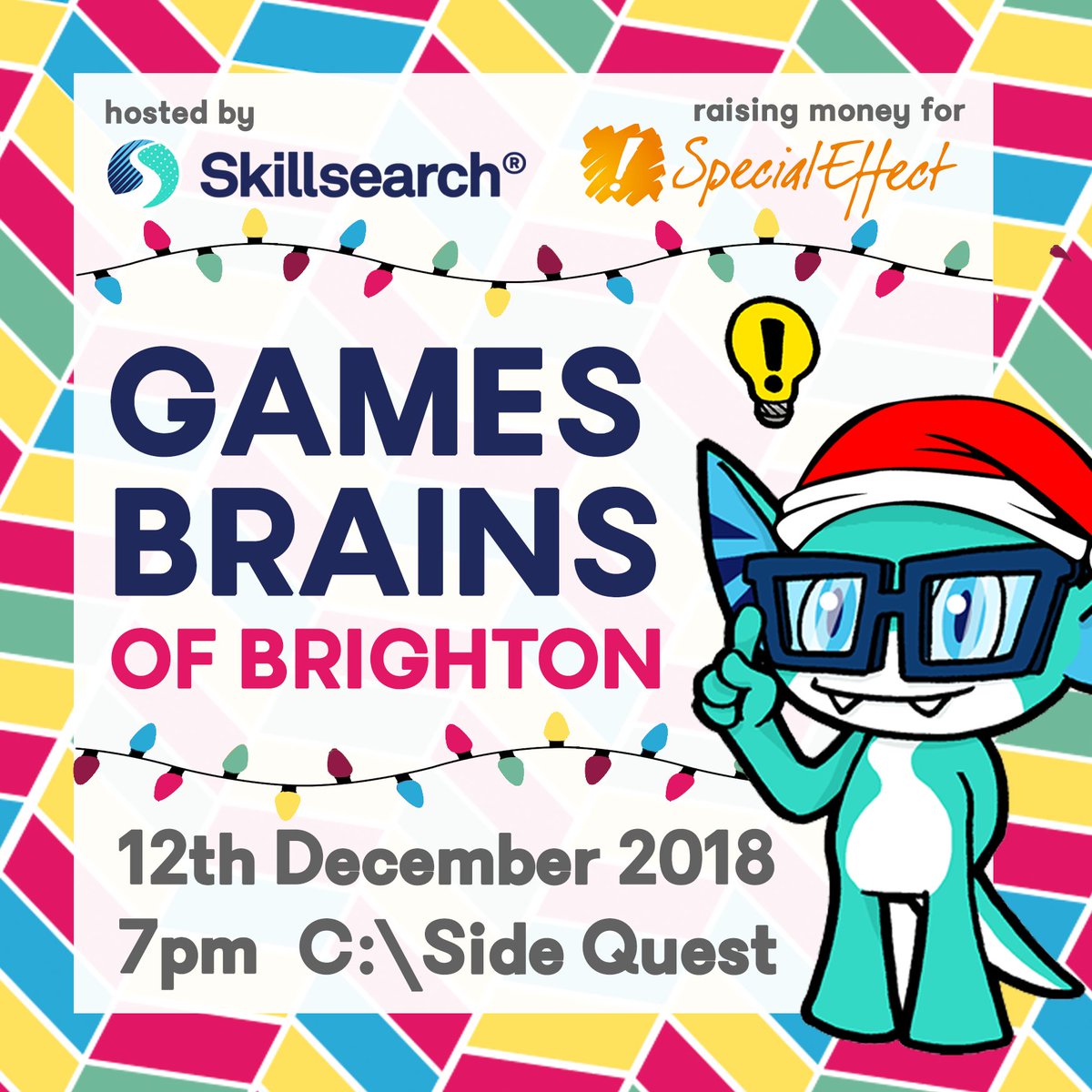 skillsearch's tweet photo. Games Brains of Brighton is BACK! 🕺Will anyone be able to beat @wishstudios our reigning champions?! 

This year the more food and drink you buy, the more that gets donated to the ever wonderful @SpecialEffect so get in touch now to book your spot!

  #GBBTN #weregameareyou https://t.co/mUDINe80k8