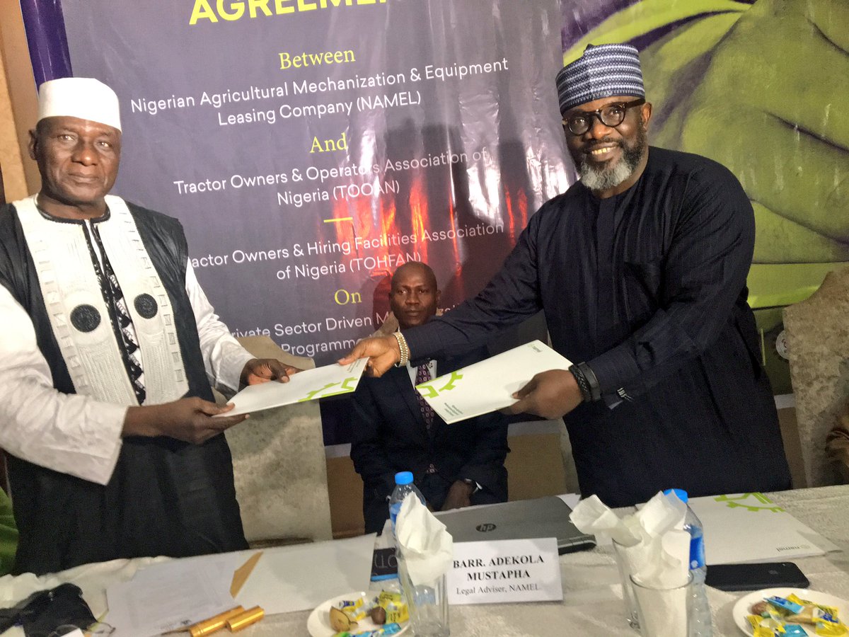 namel_ng's tweet photo. Pictures: MOA signing with TOOAN.
#NAMEL #FMARD #TOOAN #MechanizedAgriculture #Agriculture https://t.co/8mUGJ6zNML