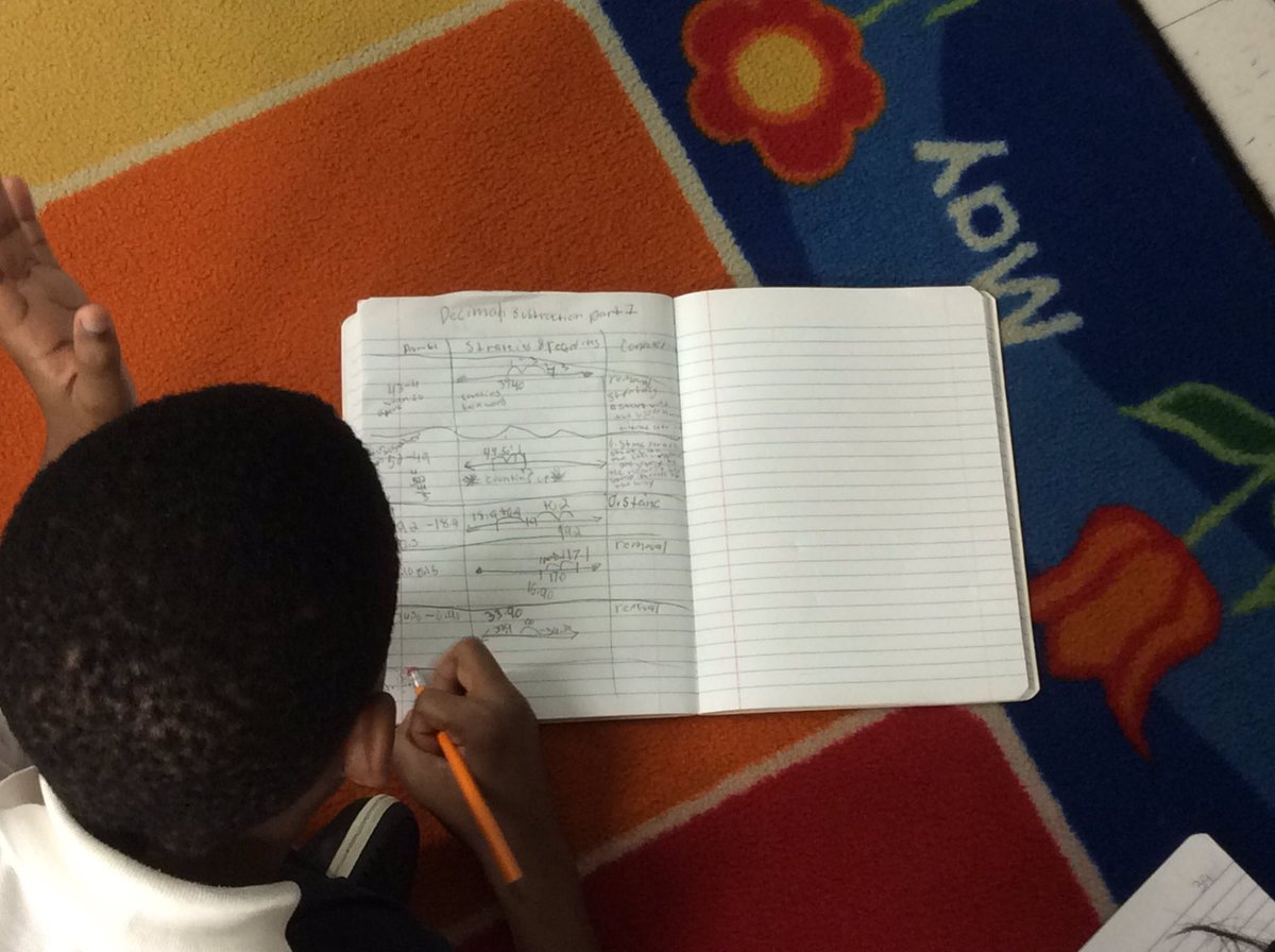 MsBlake5th's tweet image. Kids &amp;amp; I are digging the removal &amp;amp; distance strategies on number lines to subtract decimals! #mathgeniuses @E_B_Ellington