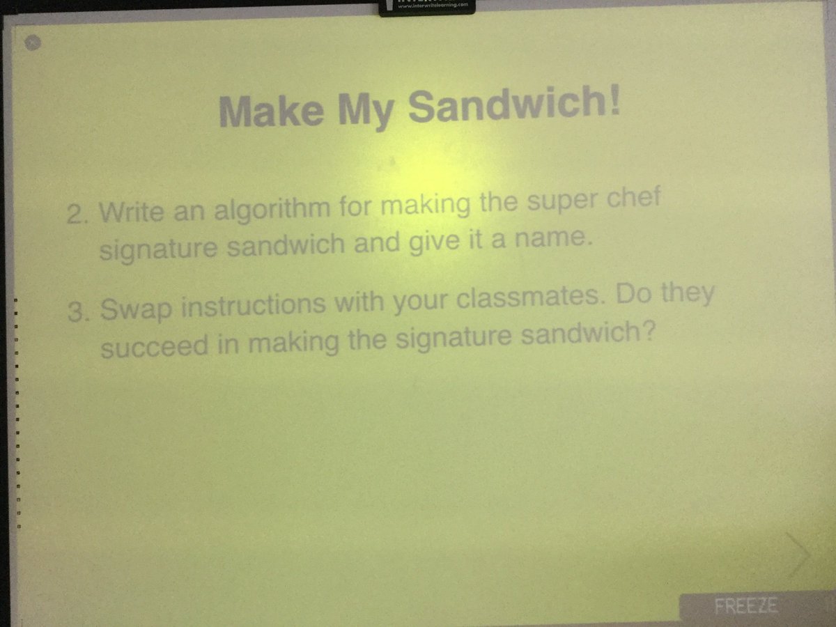 Our primary students are learning how important sequencing clear instructions is when writing algorithms for computers. Before block coding with dragons on <a href="/gotynker/">Tynker</a>, they wrote algorithms on how to make their own signature sandwiches with keynote. #getstartedwithcode2 @VISS_UAE