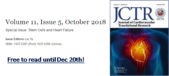 SpringerCellBio's tweet photo. A new special issue on Stem Cells and Heart Failure from the Journal of Cardiovascular Translational Research is out now! Free to read for a limited time only: https://t.co/mrK0uc6ulp #StemCells; #HeartFailure; #FreeAccess https://t.co/vvyB0dx1j5
