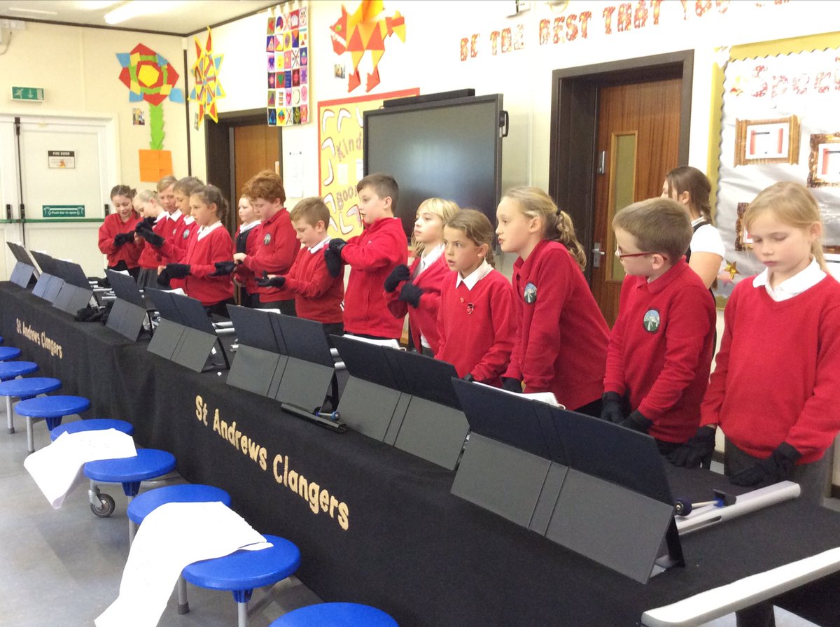 MillhouseSchool's tweet photo. Sam from St. Andrews Clangers, hand chimers is here to show the kids how to play and read a piece of music. #bellringers #handchimes #community #learningsomethingnew https://t.co/abqusXxe2u