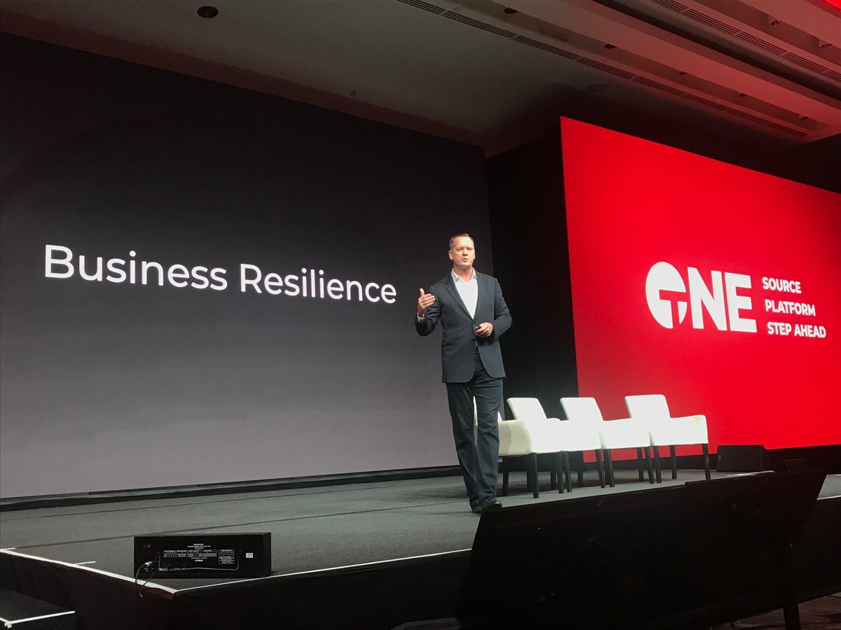 Tanium's tweet image. “Business Resilience is the new bottom line” – @mtwayland shares his view that businesses are only as resilient as the technology that runs it.  #TaniumCONVERGE #BusinessResilience