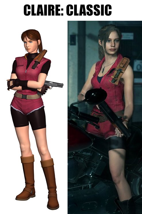 Noriyukiworks Residentevil2remake Claireredfield Costumes Elzawalker From Residentevil 1 5 1997 Classic From Residentevil2 1998 A Big Thanks From The Bottom Of Our Heart To The Staff Developers For The Classic
