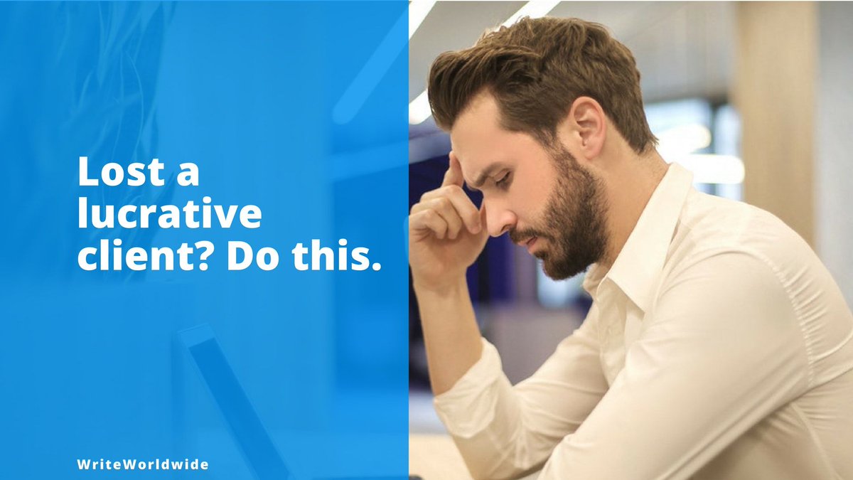 What do you do if you've lost your biggest client? #freelancewriting buff.ly/2vGZcH6