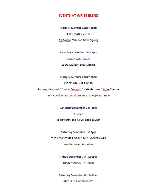 Writeblend Bookshop (@writeblend1) on Twitter photo Here's some of what's coming up. More details on our Facebook Events page facebook.com/pg/Write-Blend… <a href="/TheSeftonScoop/">The Sefton Scoop</a> <a href="/shopsefton/">Shop Sefton</a> #seftonhour Here's some of what's coming up. More details on our Facebook Events page facebook.com/pg/Write-Blend… <a href="/TheSeftonScoop/">The Sefton Scoop</a> <a href="/shopsefton/">Shop Sefton</a> #seftonhour