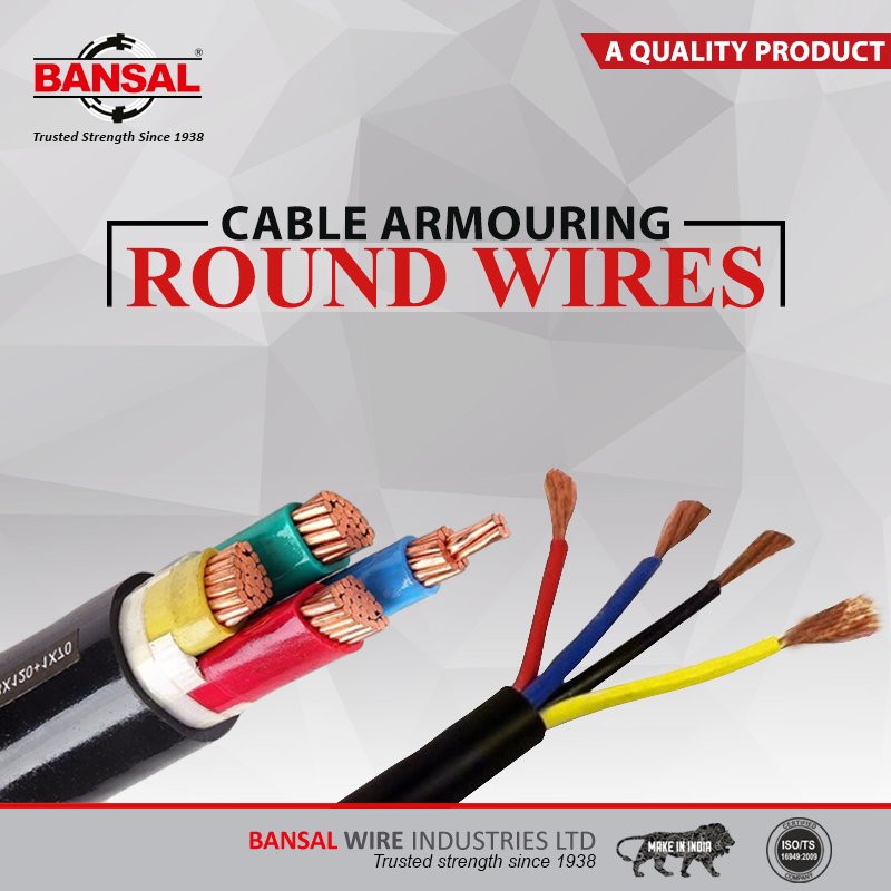 BansalWire's tweet photo. #BansalGroup: We manufacture #CableArmouring Wires including Round / Formed wires for cable industries, as per Indian / International specifications e.g. IS-3975 / 1999 and BS β 1442.
#StainlessSteel #WeldingWires #BrightBars #BraidingHoses #ScrubberWires #RoundWires https://t.co/GmRCcY6ozD