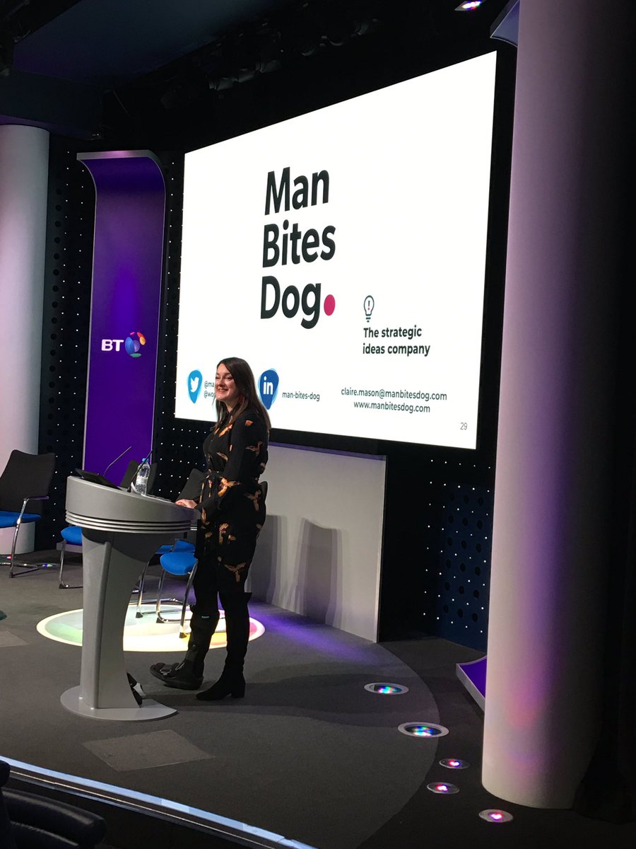 FionaMESH's tweet photo. #FSFConference @manbitesdogb2b Claire Mason “Business leaders are worried about one thing...the future”. They are more worried about non traditional competitors than historic ones. https://t.co/NXBwu0OKUD