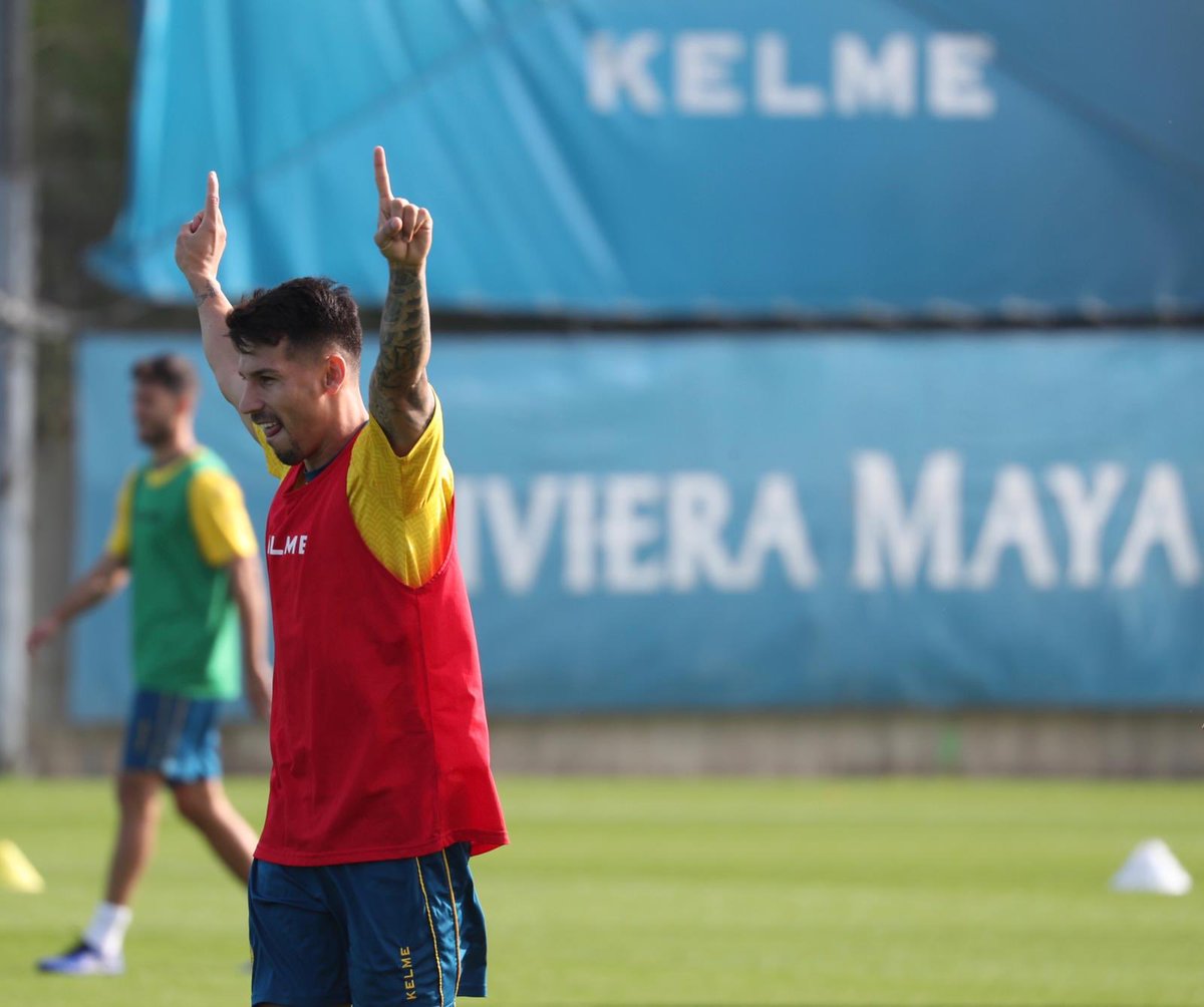 Hernán Pérez, en la sesión del Espanyol.