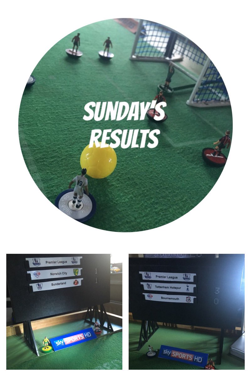 SubbuteoL's tweet image. Sunday’s Subbuteo Premier League Results ⚽️