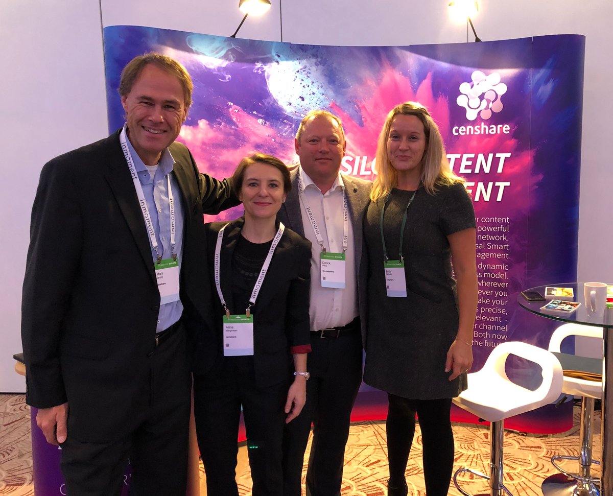 censhare's tweet photo. Good morning from #CXEurope2018 , London!
How's your event going? Drop by our stand to see these happy #censhare faces if you haven't already, or just tweet us your questions.
@alina_marginean @EmilyNicz07 @IanTruscott
#censharePartner @emmsphere @forrester #Publishing https://t.co/IZMugqvjBA