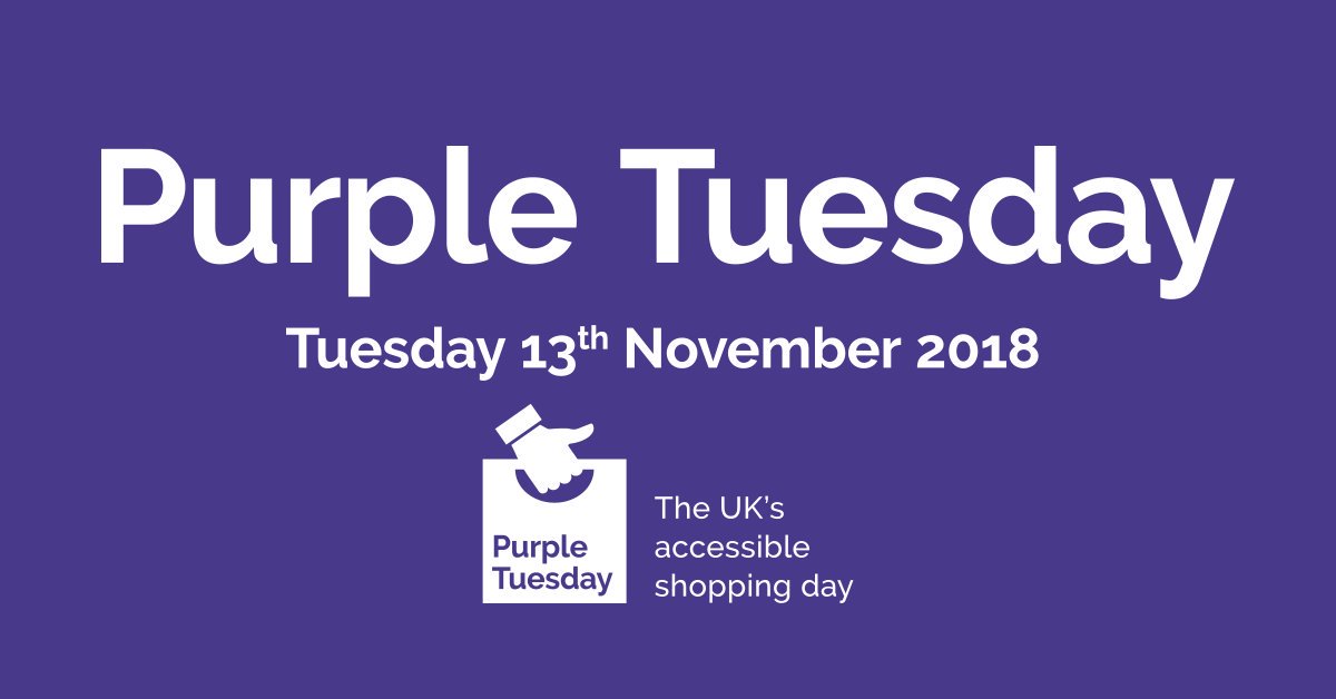 We're supporting #PurpleTuesday, the UK’s Accessible Shopping Day. However, how's about everyday is accessible shopping day? 🤔 Sign up and get involved at purpletuesday.org.uk