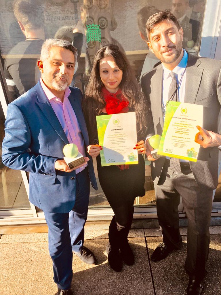 Incredibly proud of <a href="/Brent_Council/">Brent Council</a> for winning Gold in the #InternationalGreenAppleAwards2018 <a href="/TheGreenOrg/">The Green Org</a> for Environmental Best Practice hosted <a href="/UKParliament/">UK Parliament</a>. Well done to our Wembley Town Centre Manager Rubina, <a href="/iYFALondon/">iYFA 🚀</a> and <a href="/wembleyTA/">WEMBLEY TRADERS</a> for all their work on this.