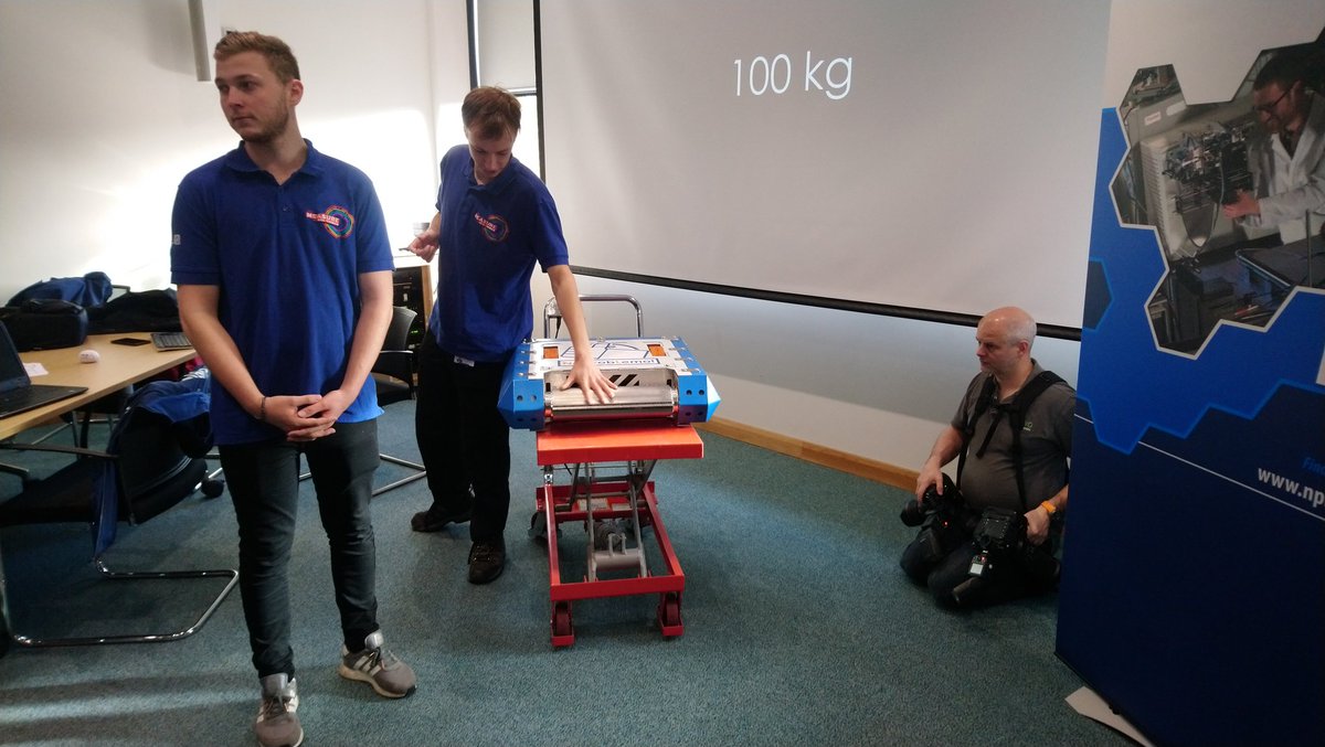 Our MMN event 'Joy of engineering' is underway. Here is NPL's Robot Wars entry being demonstrated <a href="/NPL/">NPL</a>