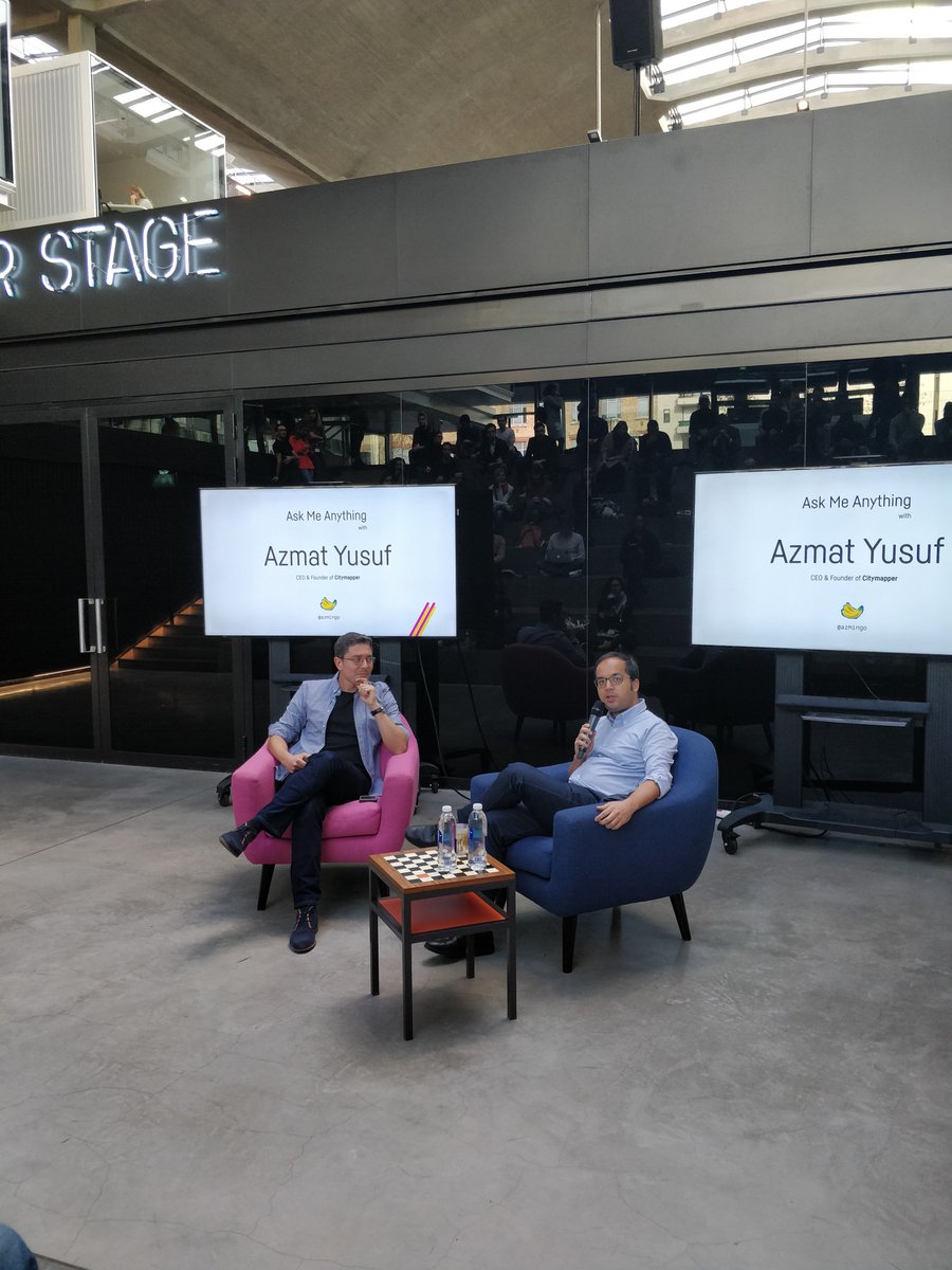 Awesome talk by Azmat Yusuf, founder of <a href="/Citymapper/">Citymapper</a> <a href="/joinstationf/">STATION F</a> #startupnation #innovation