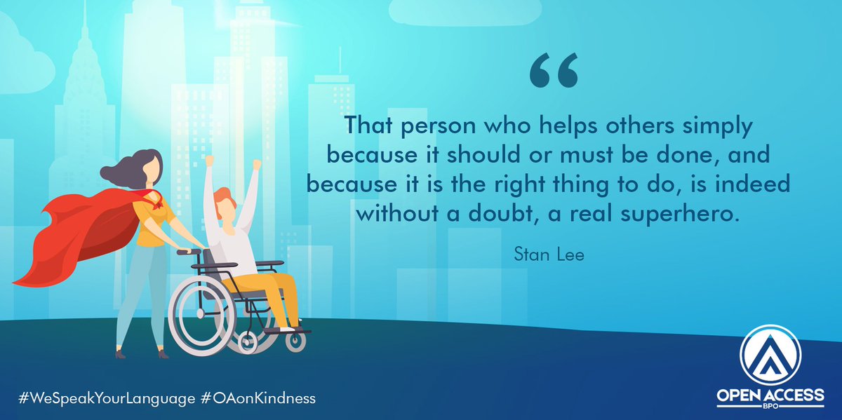 OpenAccessBPO's tweet photo. Stan Lee will always be remembered as the man behind a universe of the greatest superheroes and one of the world's best storytellers. May his works continue to inspire people across the globe towards greater kindness.

#WeSpeakYourLanguage #OACelebratesHeroes #OAonKindness https://t.co/g9bGjsiTOP