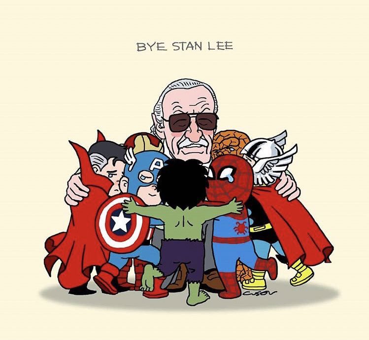 AdrsseIn's tweet photo. Thank you, Stan Lee, for bringing so much colour and joy to the world with your creations. #StanLeeForever https://t.co/PDMnxppsUd