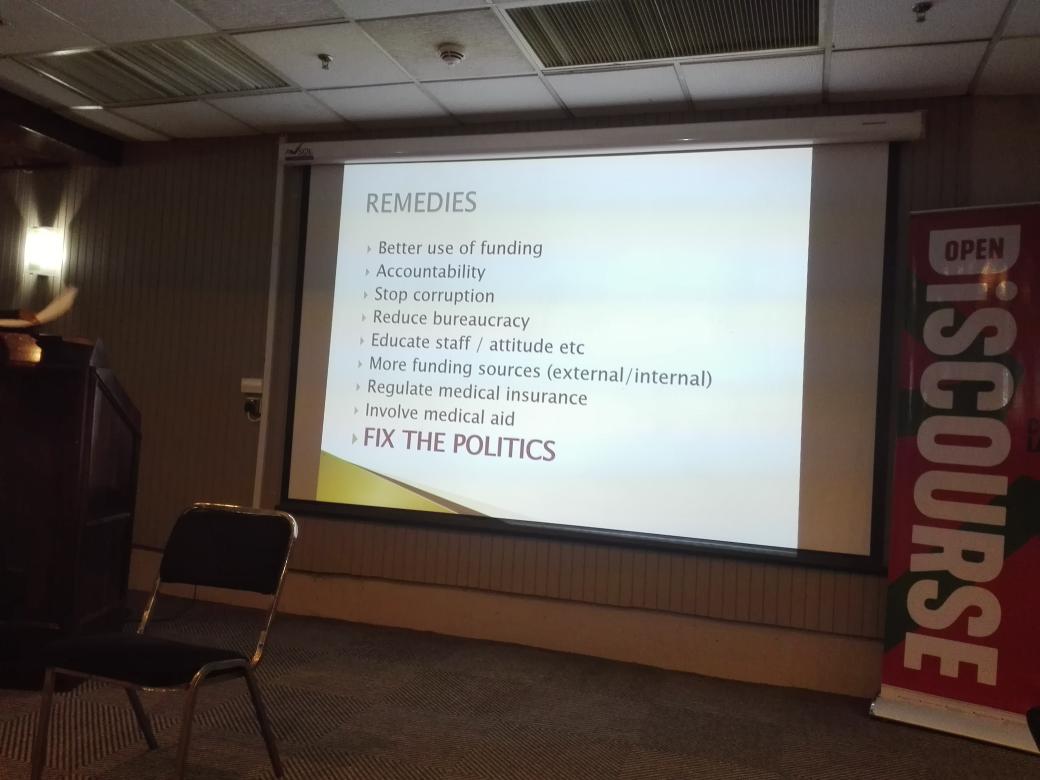 263Chat's tweet photo. 'Fix the politics ' says Dr Vera as he outlines the remedies for a better health sector
@UduguNation
@LabCitizens
#HealthZW
#CitizensLabZW https://t.co/Fj8FOjhg39