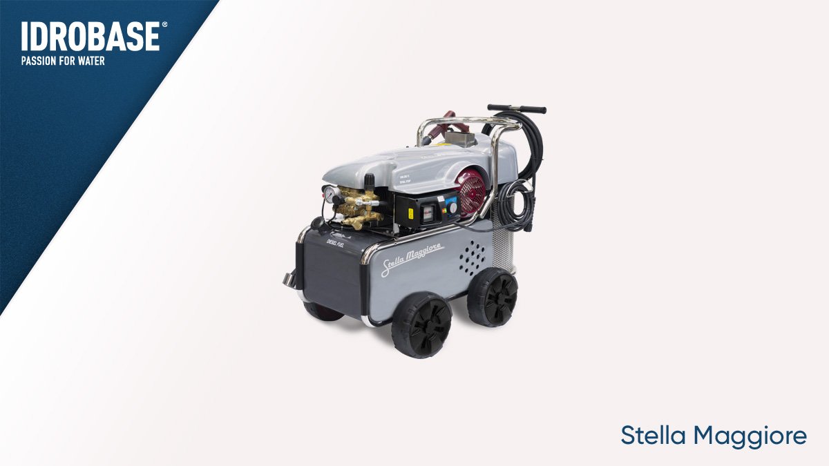 🆕 STELLA MAGGIORE pompa industriale 1000g/min, trasmissione pompa-motore tramite pulegge e cinghie, per attenuare shock meccanico e agevolare massima durata della pompa; caldaia professionale con rivestimento laterale esterno in acciaio inox AISI 430 accessori Comfort Line. 💪🏻