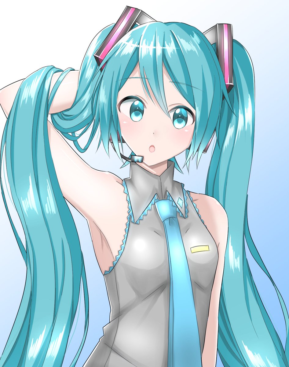 初音ミク 「#私を布教して 
ミクさんを描いてます!(ノ'∀`*) 」|すぽのイラスト