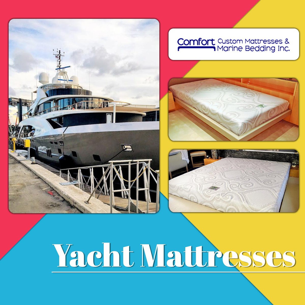 Each of our #Yacht #mattresses is custom-made by our experienced #mattress makers and backed by our Perfect Fit Guarantee. 

comfortcustombedding.com/yachtmattresse…

#YachtMattress #CustomBedding #Boat #ComfortCustomBedding #BeddingIdeas #Luxuriousmattress #Sleep #Customsize #Custommade