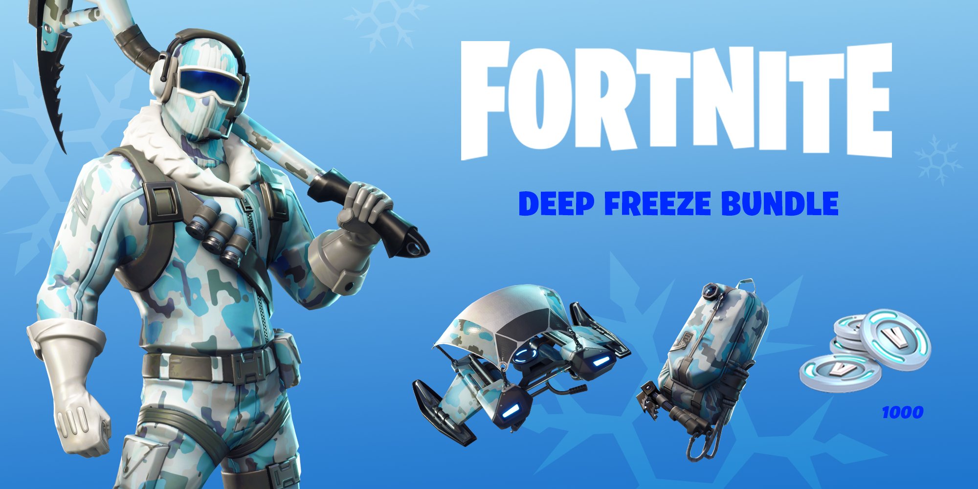 Nintendo UK on Twitter: "Jump into #Fortnite Battle Royale on # NintendoSwitch with the Deep Freeze Bundle, available in stores and on Nintendo #eShop. Includes: - 1000 V-Bucks - Frostbite Outfit -