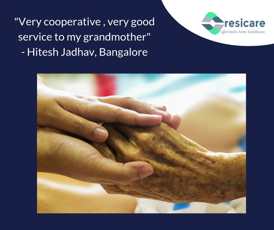Resicare1's tweet photo. Why Choose Us ?
At Resicare we provide trained nurses, skilled patient care attenders and physiotherapists with right fitment to attend to your needs at the comfort of your home.
#Testimonials from grateful clients guide us to do better every time. https://t.co/5OeXopEMqb