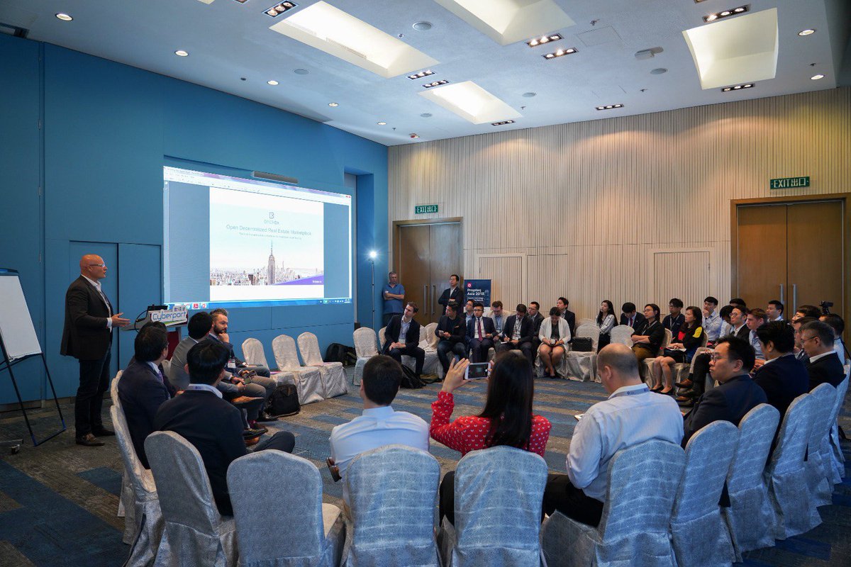 brickexio's tweet photo. Our co-founder @bbergmans presented BrickEX at PropTeq Asia 2018 in Hong Kong. It was a great gathering full of Real estate investors, developers and Proptech enthusiasts! Many thanks to BrickEX advisors Paul Chen and Leo Lo For organizing this!

#BrickEX #blockchain #Ethereum https://t.co/L1BljRvsPu