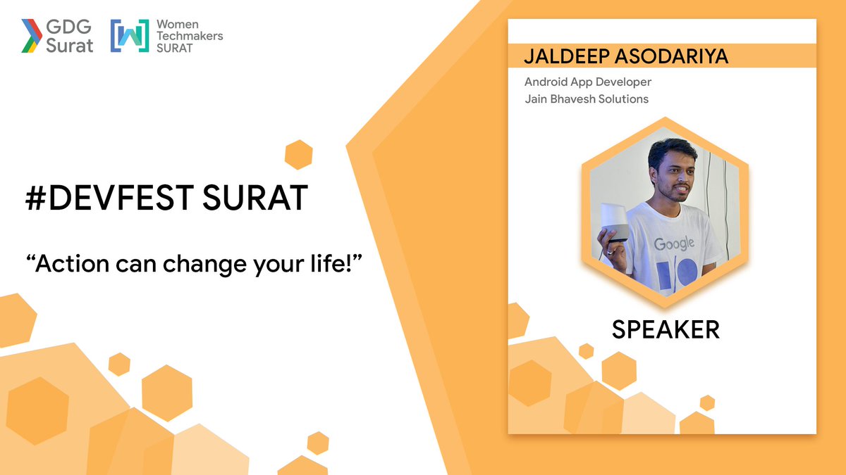 WTMSurat's tweet image. [GDG Surat Speaker #1]

@JaldeepAsodariy is very much interested in IoT (Internet of Things) and Android Things. He is a core organizing team member of @GDGAhmedabad 
Register: bit.ly/registrationde…
#DevFest18 #IndiaDevFest18 #DevFestSurat #GDGSurat #WTMSurat