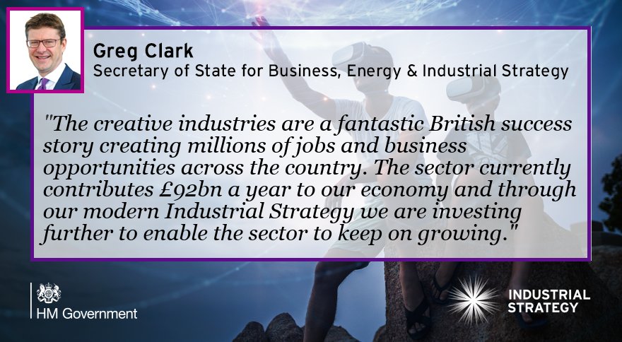 Creative Industries Clusters, an £80m programme led by @ahrcpress, will support the creation of companies, products and experiences that can be marketed around the world, as part of our modern #IndustrialStrategy. Read more  👉 socsi.in/mP1bE